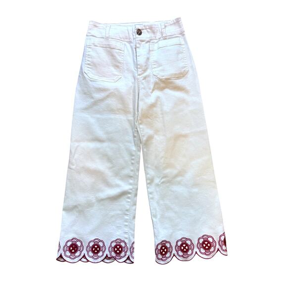 Maeve Denim - NWOT Maeve by Anthropologie The Colette Floral Print Wide Leg Cropped Size 29P